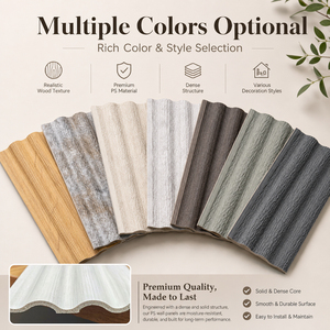 Panneau mural PS facile <span class=keywords><strong>à</strong></span> installer, rénovation DIY, panneau <span class=keywords><strong>à</strong></span> lattes en <span class=keywords><strong>polystyrène</strong></span> léger, panneau décoratif intérieur <span class=keywords><strong>à</strong></span> lattes pour appartement - Product Image 3
