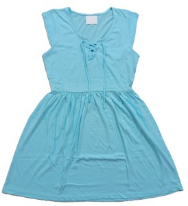 Robes décontractées élégantes pour femmes, à porter en soirée, 100% coton, col en V, sans manches - Product Image 6