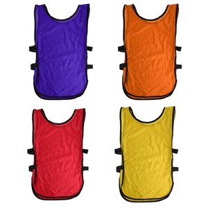 New Wholesale Custom <b>Cheap</b> Soccer Vests Reversible Sports Football Training Bibs Top Quality Blue Solid Color Reasonable Price - Product Image 2