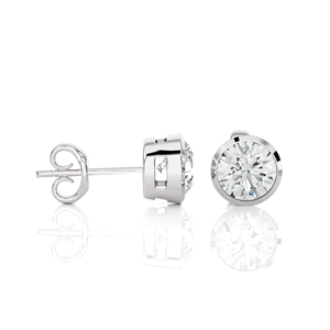 Boucles d'oreilles clous en or 18 carats avec diamant de laboratoire taille ronde 1,20 carat, certifié IGI et pureté VS1, en vente, exportation depuis l'Inde - Product Image 4