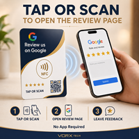 Carte NFC Ntag215 Vorx Tech pour avis Google, support personnalisé imprimé, carte PVC NFC Ntag213 pour avis Google, carte NFC pour avis Google Ntag215