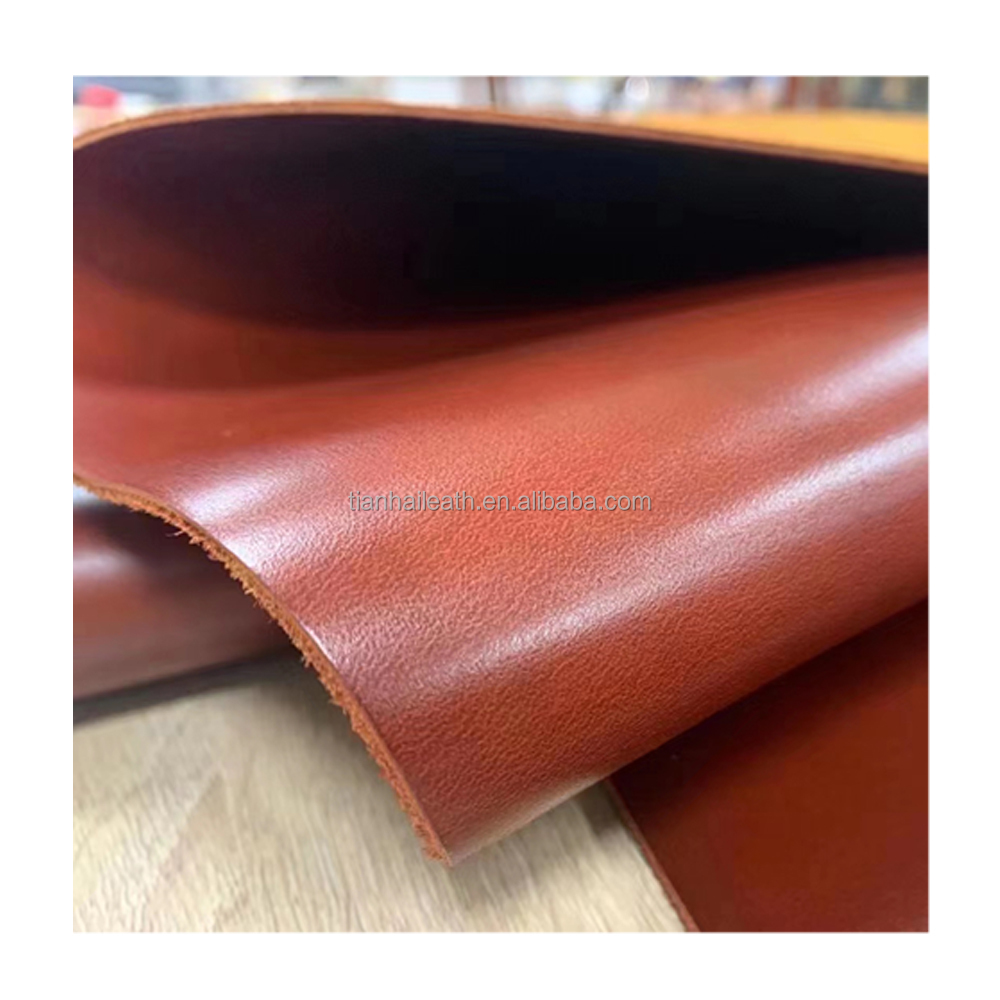 Beautifully Sheer Burgundy oil wax leather vegetable tanned leather cow skin leather for shoes and bags etc