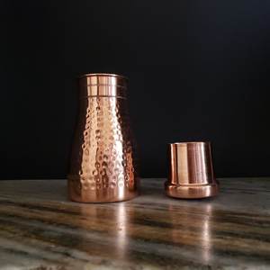 Botella de Agua Artesanal de Cobre Puro, Frasco para Beber Martillado Clásico Hecho a Mano, Regalo Tradicional de Lujo, Ecológico para el Hogar y Viajes - Product Image 3