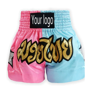 Custom Sublimation Boxing <b>Shorts</b> Unisex Martial Arts Wear 100% Polyester Breathable Satin Silk Muay Thai <b>Grappling</b> Fight Uniform - Product Image 2