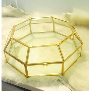 European Style Glass <b>Box</b> Metal Glass Jewelry <b>Box</b> With Handle Storage Organizer Rectangle Design Transparent Clear Glass <b>Box</b> Sell - Product Image 5