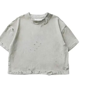 เสื้อยืดคอกลมแขนสั้นทรงโอเวอร์ไซส์ ผ้าคอตตอนเจอร์ซีย์ ผู้ชาย สไตล์ลำลอง ลวดลายพิมพ์แบบสั่งทำ ระบายอากาศได้ดี ทรงปกติ - Product Image 1
