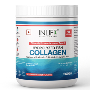 Collagène marin hydrolysé en poudre pour adultes, peptides de collagène avec vitamine C, biotine, acide hyaluronique, saveur myrtille, paquet de 200g - Product Image 5
