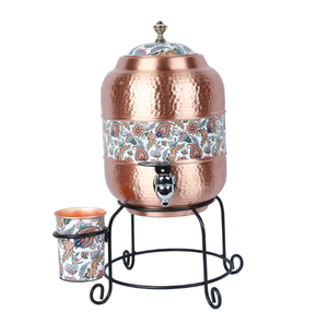 Magnifique distributeur d'eau en cuivre avec robinet sécurisé et design classique pour le stockage et le service de l'eau potable - Product Image 3