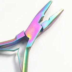 Pince en acier inoxydable de qualité supérieure pour extensions de cheveux, application de micro-liens et de perles, unité unique pour un contrôle optimal - Product Image 2