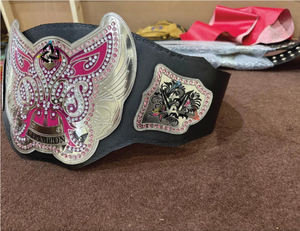 Cinturón de Campeonato de Lucha Libre Personalizado Divas W-W-E, Cinturón de Título Femenino Personalizado N-I-K-K-I B-E-L-L-A, Aleación de Zinc Chapada en Oro - Product Image 2