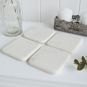 Natural White <b>Marble</b> <b>Coasters</b> for Home and Hotel Use Round <b>Marble</b> <b>Coaster</b> Set Manufacturer Direct Price - Product Image 6
