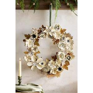 Guirnalda Floral Metálica Vintage para Pared, Adorno Colgante de Hierro Dorado Antiguo para Decoración de Bodas, Fiestas, Hogar y Navidad - Product Image 2