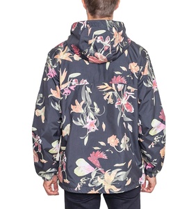 Chaqueta cortavientos de nailon para hombre hecha a medida, chaqueta de talla grande con estampado de flores de verano, chaqueta de nailon con tinte anudado de secado rápido - Product Image 2