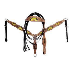 Bandeau à sourcils en cuir de course de chevaux respirant de conception supérieure en noir marron avec quantité minimale de commande bas - Product Image 5