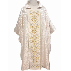 Túnicas de Bautismo Blancas con Bordado Rojo de Paloma, Color y Tela Personalizables, Túnica de Iglesia Unisex para Adultos con Estola 2026 - Product Image 2