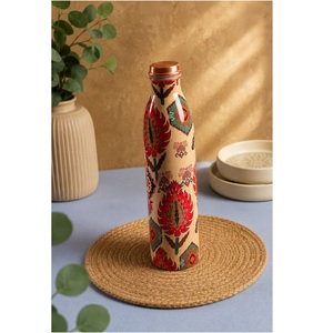 <b>Bulk</b> gift <b>bottle</b> supplier Copper <b>Water</b> <b>Bottle</b> With Lid Portable Travel Flask Minimalist Design - Product Image 6