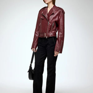 Chaqueta de Cuero para Mujer de Nuevo Diseño, Chaqueta de Cuero de Alta Calidad para Mujer en Venta al por Mayor, Chaqueta de Cuero Personalizada para Mujer - Product Image 4