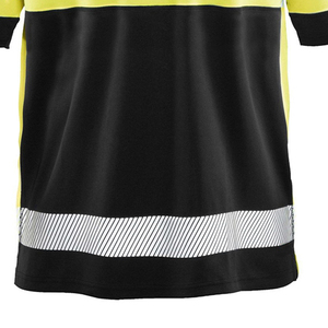 T-shirts formels tricotés personnalisés à haute visibilité à prix abordable, avec logo réfléchissant, respirants, à manches courtes, écologiques, pour hommes, vente en gros - Product Image 5