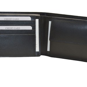 <b>Men's</b> Genuine Leather Slim Bifold <b>Wallet</b> Minimalist Design Fold Closure Short Length Daily Use - Product Image 5