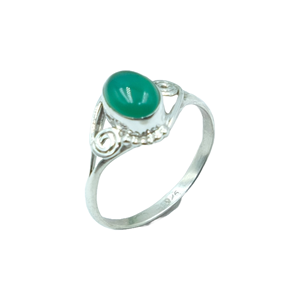 Natural <b>Green</b> Onyx 925 Sterling Silver Ring Handmade Oval Cabochon Gemstone Ring Women Her Designer <b>Jewelry</b> Wholesale Supplier - Product Image 1