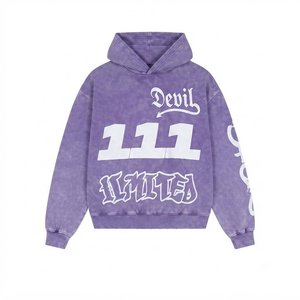 Conjunto Deportivo con Capucha Morado para Hombre, Personalizado con Logotipo, Pantalones Deportivos con Estampado y Bolsillos Laterales, Ropa de Otoño - Product Image 4