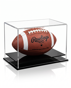High Clear Square Basketball Baseball Soccer Ball Storage <b>Box</b> Modern Eco-friendly Acrylic <b>Display</b> Case with Removable Riser - Product Image 2
