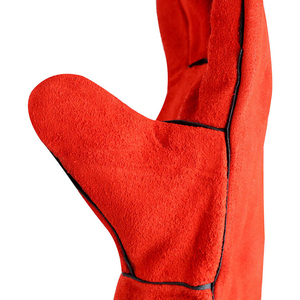 Red Cow Split Leather 16-Inch Welding <b>Gloves</b> Heat Resistant Heavy Duty - Product Image 5