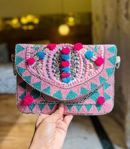Indian Banjara Gypsy Coin Bag Embrague tradicional Bordado Shoulder Sling Bags mejor bolso de mano de noche para mujeres POR ARTESANÍA DE LUJO - Product Image 4