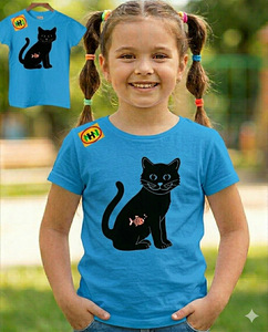 Camiseta de Punto de Alta Calidad para Niñas, Cuello Redondo, Hombros Caídos, Algodón Suave, Compresión Ligera, Ropa Casual de Verano, Venta al por Mayor OEM - Product Image 3