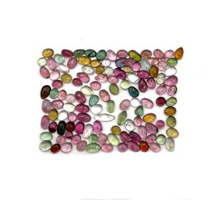 Tourmaline naturelle multicolore, cabochon, formes variées, pierres précieuses en vrac, 3-5 mm, certifiées IGI, pour la fabrication de bijoux - Product Image 3