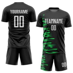 New Design Club Soccer Uniform Comfortable Quick Dry Breathable 100% Polyester V-neck Customized Logo Football Uniform - Product Image 1