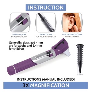 Highly recommended top selling Premium Fiber Optic <b>Otoscope</b> Mini Pocket Size Medical Ent Diagnostic Ear Light Mini <b>Otoscope</b> - Product Image 5