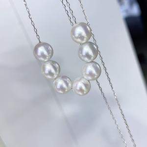 Collar de Perlas Circulares de 5-6 mm con Defectos, Serie Comet, Plata de Ley S925 Natural Multicapa, Estilo Moderno, Caja de Regalo Incluida - Product Image 3