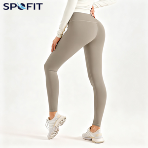 Leggings de yoga pour femmes, sans couture, taille haute, longueur intégrale, en spandex/nylon respirant, pantalon de yoga uni, sport - Product Image 5