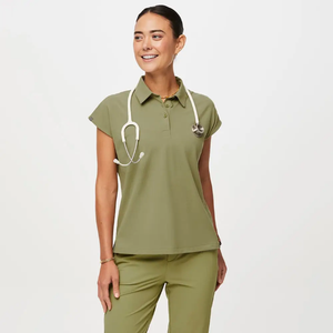 Ensemble de tenues médicales personnalisées pour femmes, style jogger, uniforme d'infirmière, tenue d'hôpital, ensemble de blouses d'allaitement, style tendance, noir, en promotion - Product Image 5