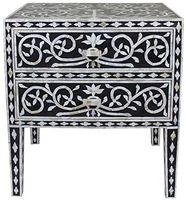 Tabouret décoratif en os incrusté, fait main, motif mosaïque, mobilier de luxe moderne, art antique, pour salon, rangement, Bar Mitzvah