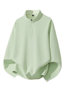 Camiseta de Manga Larga con Cierre de Media Cremallera de Doble Cara para Hombre, 100% Algodón, Cómoda y Casual para el Hogar y Actividades al Aire Libre, Precio Económico - Product Image 2