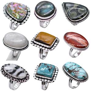 Anillo Ajustable Vintage con Múltiples Piedras Preciosas para Niños Cristianos, Chapado en Plata 925 sobre Latón, Joyería al por Mayor - Product Image 3