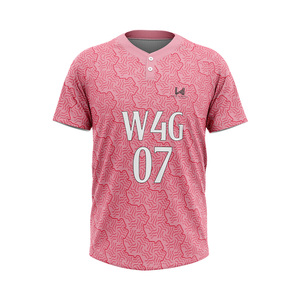 เสื้อเบสบอลแบบซับลิเมชั่นสั่งทำพิเศษสำหรับผู้ชาย แขนสั้น ระบายเหงื่อได้ดี ติดกระดุม 2 เม็ด ลายพิมพ์เรขาคณิต ทรงปกติ เสื้อผ้าสำหรับผู้ใหญ่ - Product Image 4