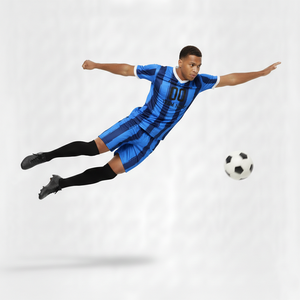 Ensemble de maillots de football personnalisés pour adultes, 100% polyester, manches courtes, impression numérique, séchage rapide, respirant, tenue de football - Product Image 2