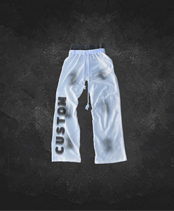 กางเกงวิ่งทรงหลวมสำหรับผู้ชายเอวสูงปานกลางเอวสองชั้นสำหรับฤดูหนาวพิมพ์ลายที่กำหนดเอง - Product Image 5