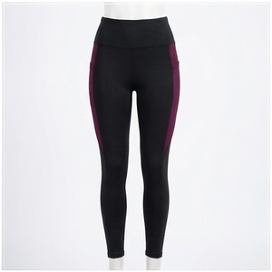 Leggings de yoga taille haute longueur cheville avec bande latérale contrastante, sans couture, extensibles dans quatre directions, vêtements de sport pour femmes - Product Image 1