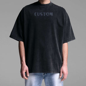 Camiseta Oversize Casual Transpirable Antiarrugas con Hombros Caídos, 220g, Sarga, Nueva Moda, 100% Poliéster, Corte Boxy y Crop - Product Image 3