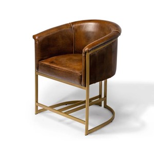 Silla de Hierro y Cuero al por Mayor con Diseño Moderno y Elegante, Tapizada en Cuero Genuino a Precio de Exportación - Product Image 2