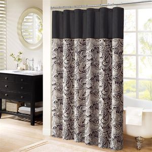 Tenda da Doccia con Motivo Jacquard per un Arredo Bagno Elegante - Product Image 1