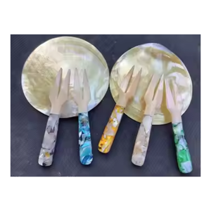 Mother of Pearl Decorative Seashell Spoon Vietnam Handmade Tableware Gift Item <b>Wholesale</b> Manufacturer - Product Image 1