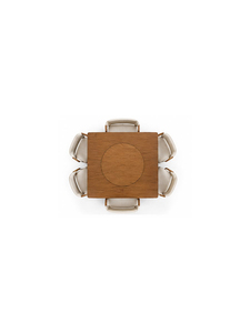 Modern Wood <b>Dining</b> Table Square <b>6</b> Seater Minimalist Design Stable and Durable for Restaurant or Home Furniture - Product Image 6