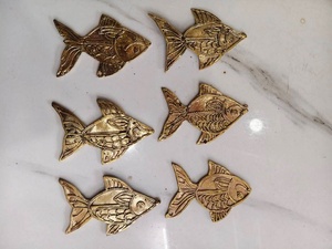 Pendentifs et décorations murales en laiton fait main Dokra Bohemia |   Breloques de bijoux tribaux en fonte à la cire perdue |   Fournitures d'artisanat ethnique en gros - Product Image 4