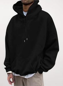 Sudadera con capucha para hombre, al por mayor, de felpa francesa, estilo hip hop, con hombros caídos, personalizable con bordado, ropa urbana de moda. - Product Image 1