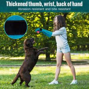 Guantes para manipulación y cuidado de animales, guantes de cuero de vaca resistentes a mordeduras, al calor y a cortes, ropa de trabajo - Product Image 2